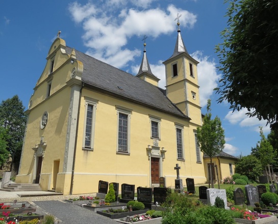 Außenansicht der Pfarrkirche St. Mariä Heimsuchung, Büchold